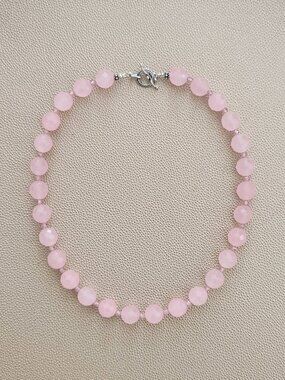 ROSE QUARTZ NECKLACE--18"